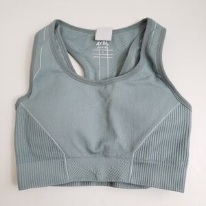 Small AYBL Blue Green Padded Seamless Sports Bra